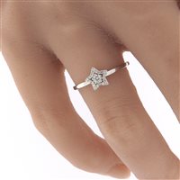 Anello Fanton Gioielli Donna ANELLI DIAMANTI in Oro bianco Diamante 0.12 Ct FGDIAANE08A - FGDIAANE08A